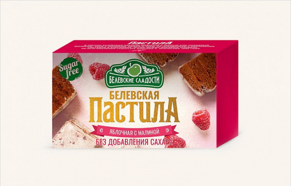 №2 Пастила  200г диетическая с МАЛИНОЙ, НОВЫЙ ФОРМАТ (4*50г)   в Кызыле