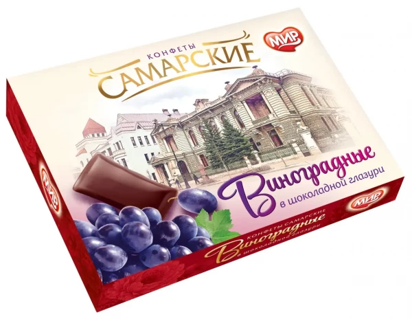 №2 КФ МИР Виноградные в шоколадной глазури 160г  в Кызыле