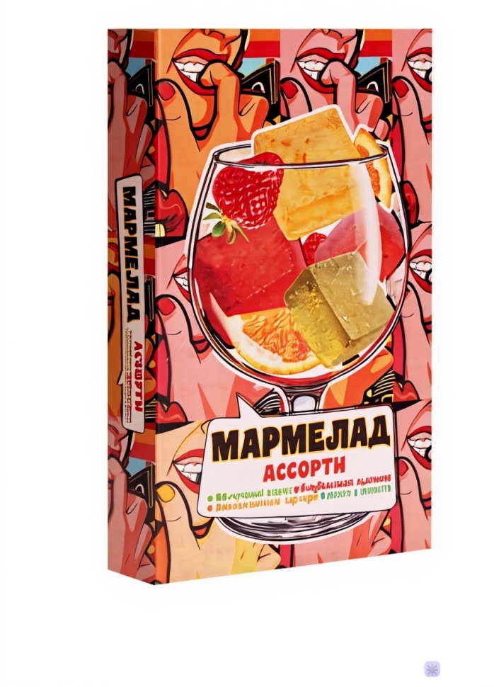  Мармелад АлкоАссорти(яблочный виски, клубничный просекко, апельсиновый вермут, лайм текила) 110г в Кызыле