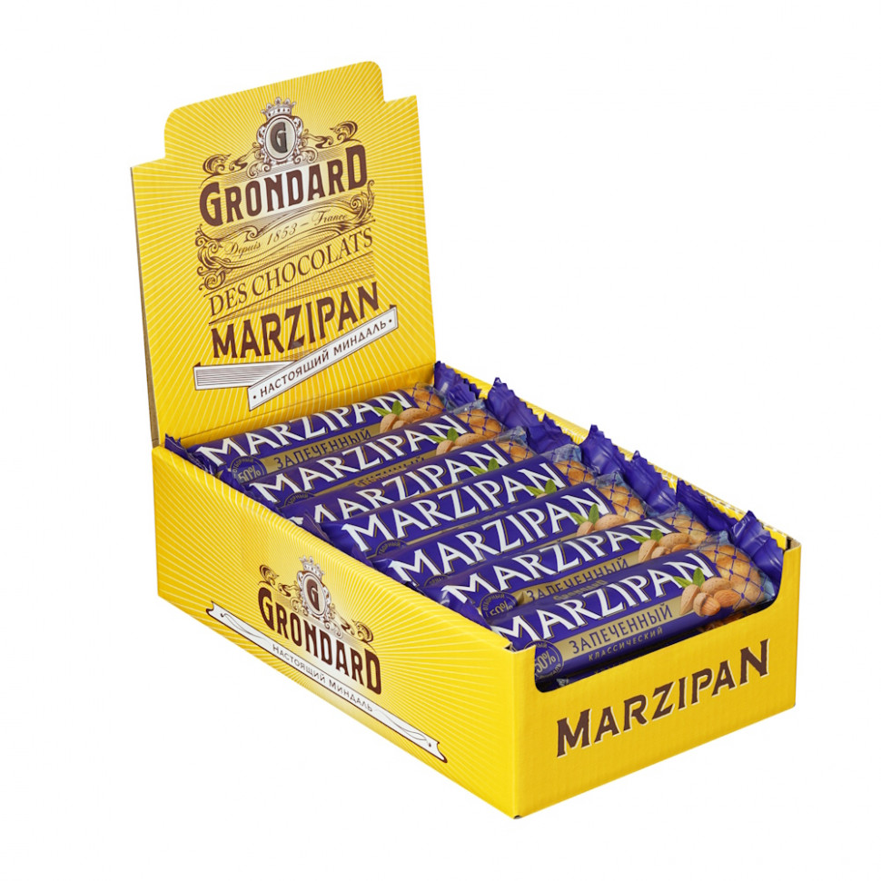 TM Grondard   (11161) Батончики НЕглазированные Марципановые Запечённые, (28шт по 40г)    в Кызыле