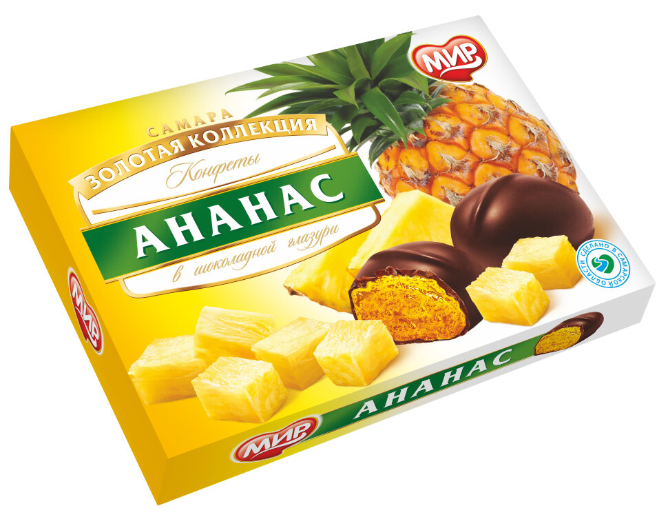  КФ МИР Ананас в шоколадной глазури 160г в Кызыле